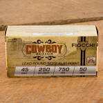 Fiocchi 45 Long Colt Ammunition - 500 Rounds of 250 Grain LRN FP