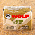 Wolf WPA Military Classic 7.62x39 Ammunition - 20 Rounds of 124 Grain FMJ