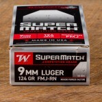 Winchester Super Match Minor Power Factor 9mm Ammunition - 500 Rounds of 124 Grain FMJ RN