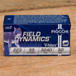 Fiocchi 223 Rem Ammunition - 50 Rounds of 55 Grain V-MAX