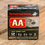 Winchester AA Light Target Load12 Gauge Ammunition - 25 Rounds of 2-3/4" 1-1/8 oz. #8 Shot