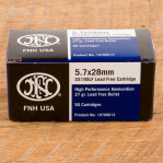 FN Herstal 5.7x28 Ammunition - 50 Rounds of 27 Grain JHP