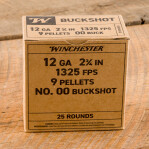 Winchester Military Grade 12 Gauge Ammunition - 250 Rounds of 2-3/4" 9 Pellets 00 Buckshot