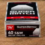 Winchester Super Match Major Power Factor 40 S&W Ammunition - 500 Rounds of 180 Grain FMJ FN