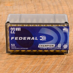 Federal Champion 22 WMR Ammunition - 50 Rounds of 40 Grain FMJ