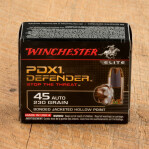 Winchester PDX1 45 ACP Ammunition - 200 Rounds of 230 Grain Bonded JHP