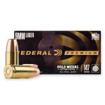 Federal Gold Medal Action Pistol 9mm Ammunition - 50 Rounds of 147 Grain TMJ FN