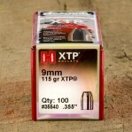 Hornady .355" Bullets - 100 Count of 115 Grain XTP JHP