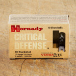 Hornady Critical Defense 12 Gauge Ammunition - 100 Rounds of 2-3/4" 00 Buckshot