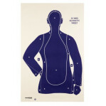 B21-E Blue Silhouette 25 Yard Practice Target - Law Enforcement / Self-Defense - Champion - 100 Count