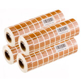 Image of Tan Target Pasters - 40000 Count - 7/8" Unboxed Square Adhesive Pasters