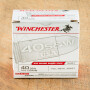 WInchester USA Target 40 S&W Ammunition - 200 Rounds of 165 Grain FMJ