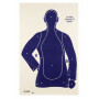 B21-E Blue Silhouette 25 Yard Practice Target - Law Enforcement / Self-Defense - Champion - 100 Count