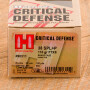Hornady Critical Defense 38 Special +P Ammunition - 25 Rounds of 110 Grain FTX