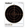 VisiShot 8 Inch Bullseye Target - Orange Reactive - Champion - 10 Count